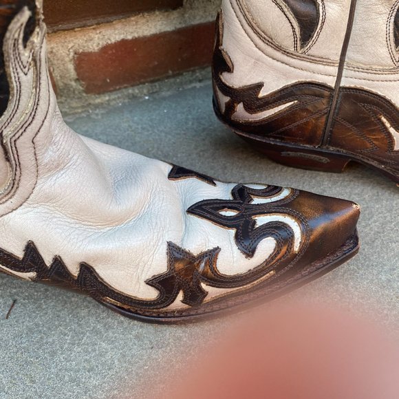 Sendra Women's Cowboy Boots, Size 8, Beige and Brown - Picture 4 of 12